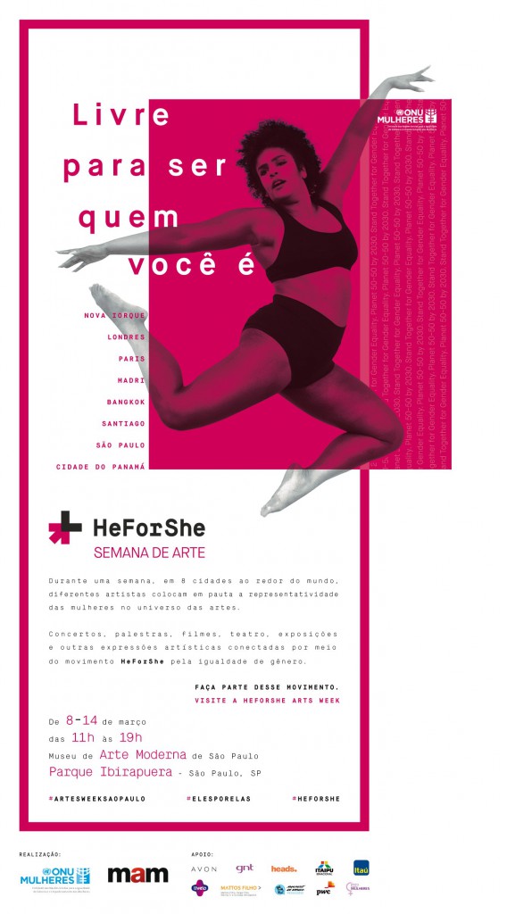 E-convite Semana de Arte HeForShe 8-14 mar