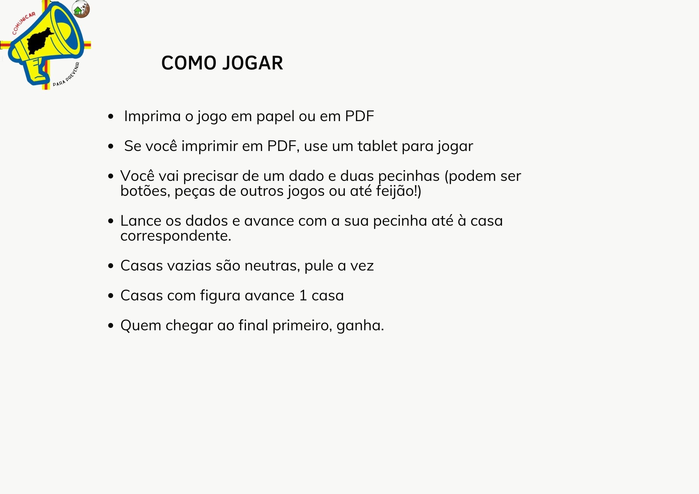 Jogo tabuleiro imprimir pdf