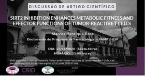 Read more about the article Discussão do artigo científico “Sirt2 Inhibition Enhances Metabolic Fitness and  Effector Functions of Tumor-Reactive T Cells”