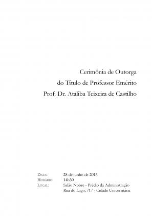 Documento de outorga emitido pela Faculdade de Filosofia, Letras e Ciências Humanas da Universidade de São Paulo