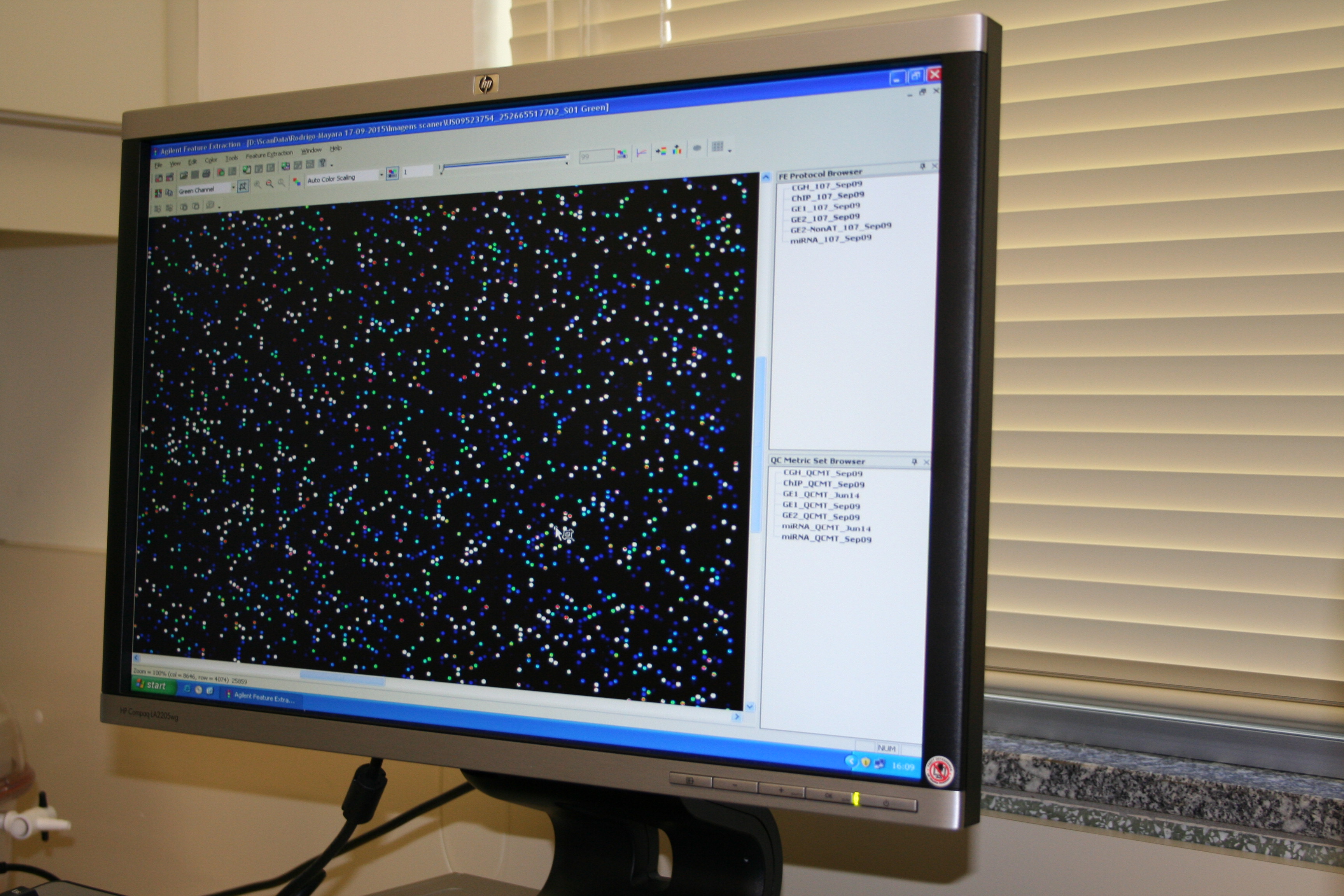Scanning an Agilent 40K microarray