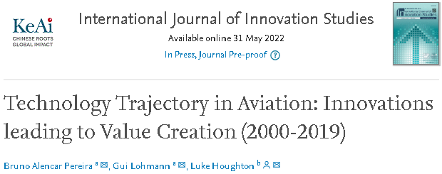 Pereira, Lohmann, & Houghton (2022) Technology trajectory in aviation