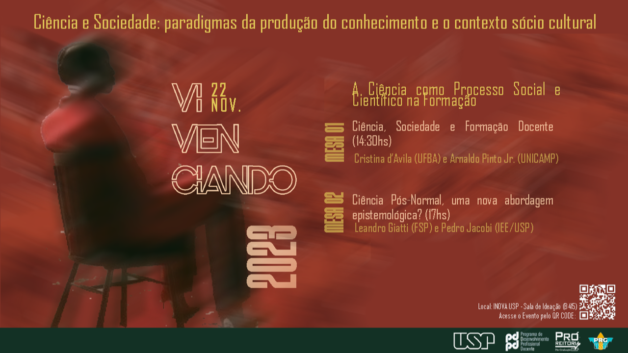 Confira programação completa: Ciência e Sociedade: paradigmas da produção do conhecimento e o contexto sócio cultural’, agora integrado ao Programa de Desenvolvimento Profissional Docente (PDPD)