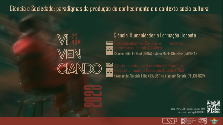 Confira programação completa: Ciência e Sociedade: paradigmas da produção do conhecimento e o contexto sócio cultural’, agora integrado ao Programa de Desenvolvimento Profissional Docente (PDPD)