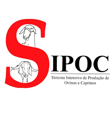 O logo do Sistema Intensivo de Produção de Ovinos e Caprinos contém um S grande e vermelho com desenhos de ovelhas e cabras