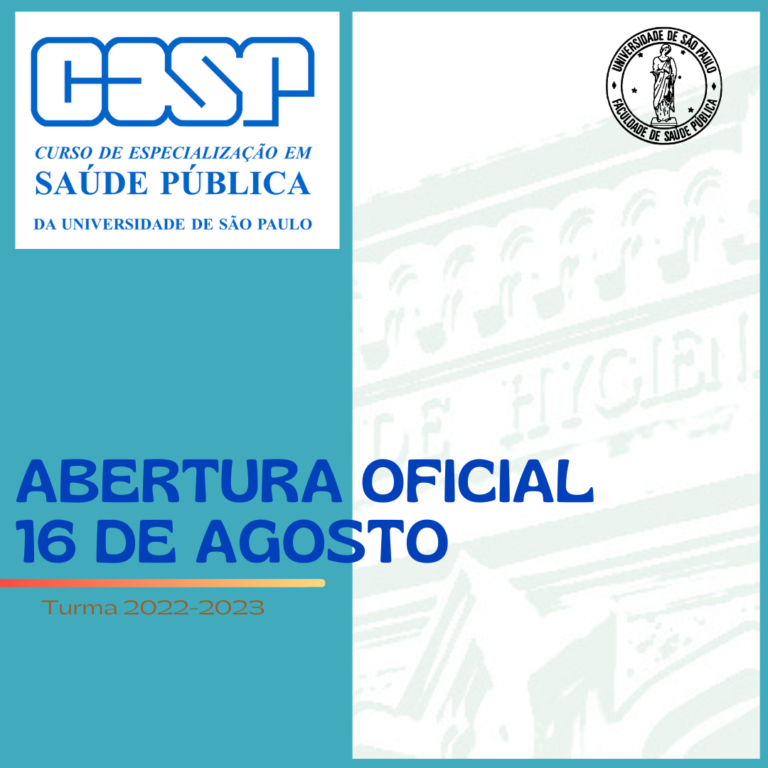 Leia mais sobre o artigo Curso de Especialização em Saúde Pública (CESP) realiza sua abertura oficial no dia 16 de agosto